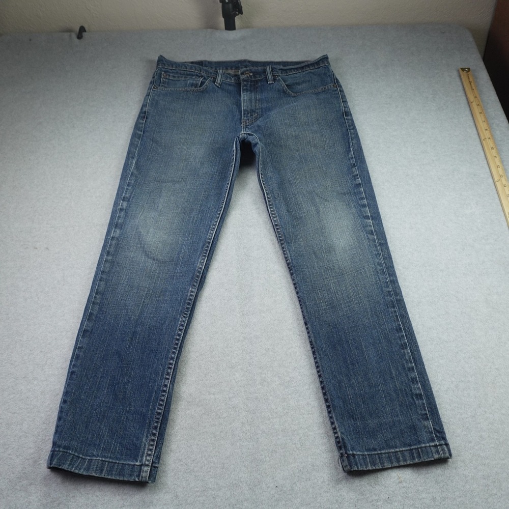 Levi's 511 Jeans Mens 34x28 Blue Slim Fit Stretch Denim Hemmed